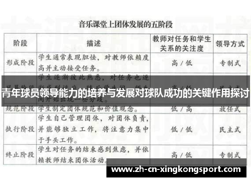 青年球员领导能力的培养与发展对球队成功的关键作用探讨